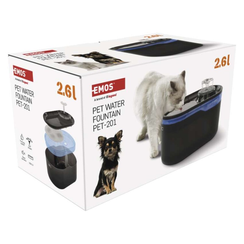 Pet Care ūdens strūklaka, 2,6 l, pelēka
