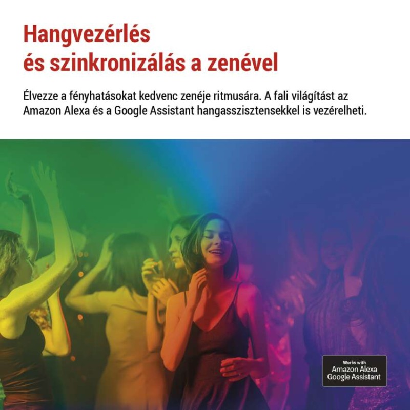 GoSmart LED-es lámpatest Hexagon, indító készlet, 10 rész, 19 W, RGBIC dimmelhető, WiFi