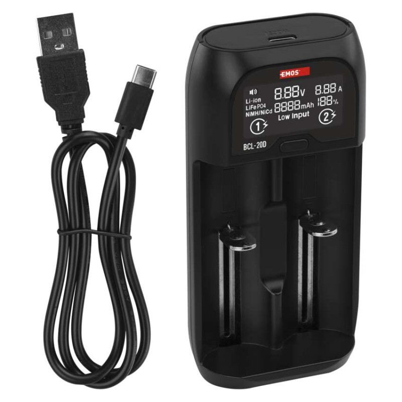 EMOS elemtöltő li-ion BCL-20D