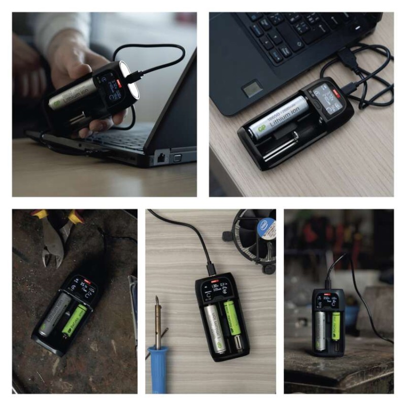 EMOS elemtöltő li-ion BCL-20D