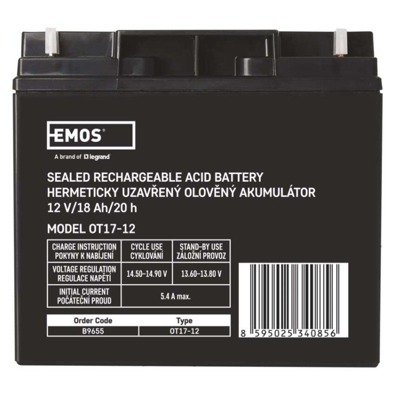 Bezúdržbový olovený akumulátor 12 V/18 Ah