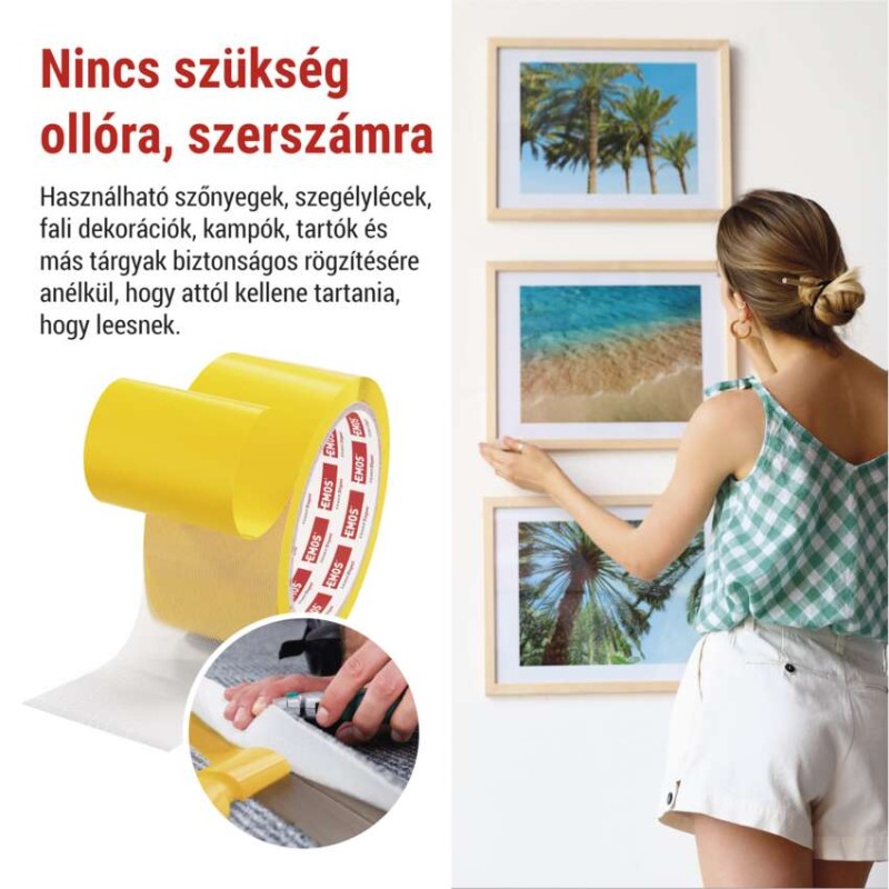 Kétoldalas DUCT szalag 50 mm / 10 m, átlátszó