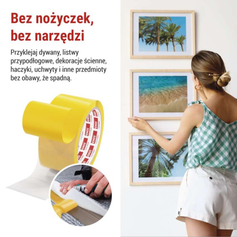 Dwustronna DUCT taśma 50 mm / 10 m, przezroczysta