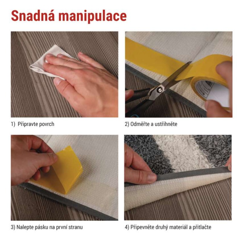 Oboustranná páska DUCT 50 mm / 10 m, transparentní