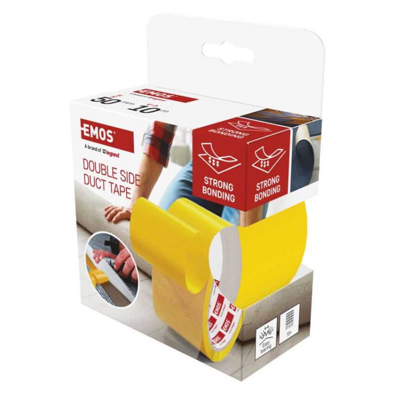 Oboustranná páska DUCT 50 mm / 10 m, transparentní