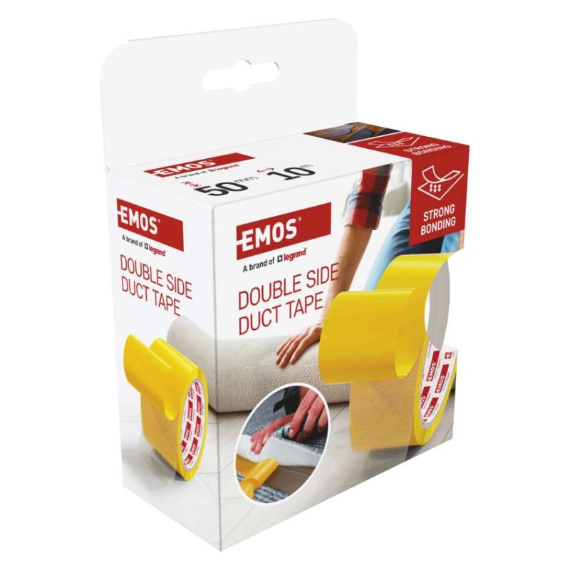 Oboustranná páska DUCT 50 mm / 10 m, transparentní