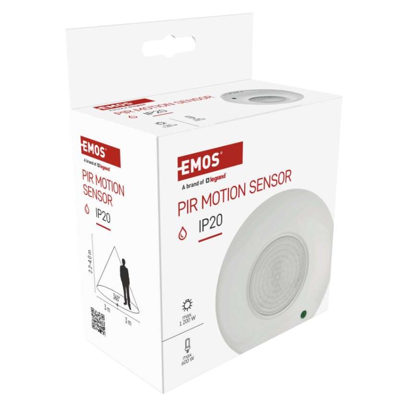 EMOS Mozgásérzékelő (PIR) IP20 1200W