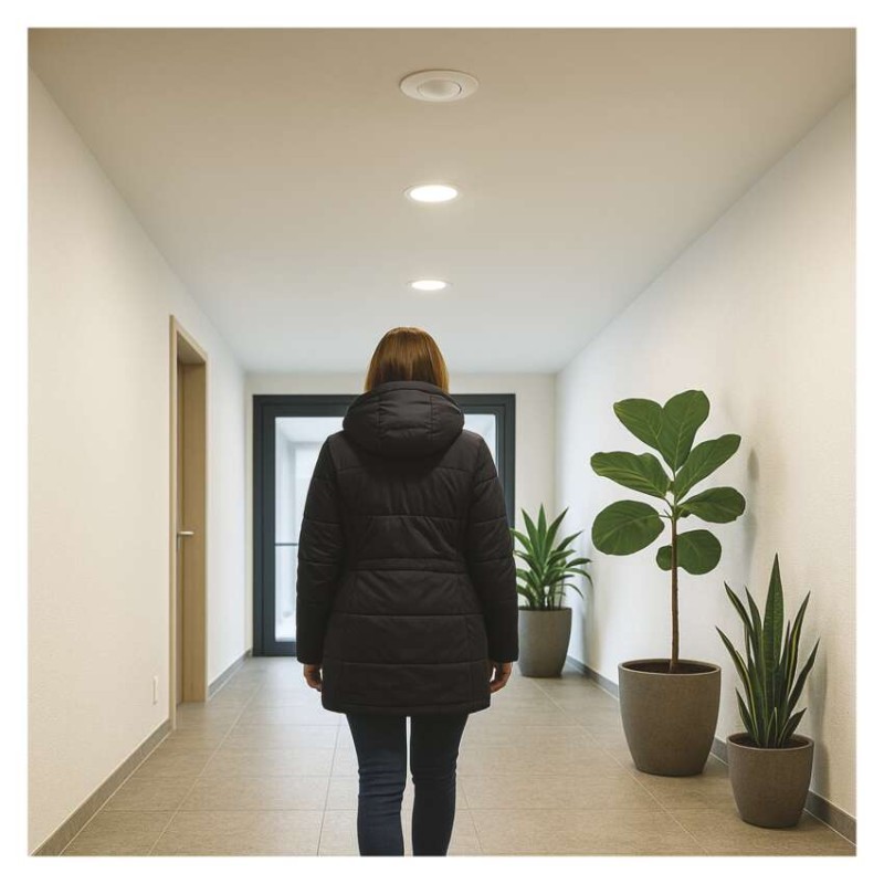 Mikroviļņu sensors (kustības sensors) IP20 1200W, balts