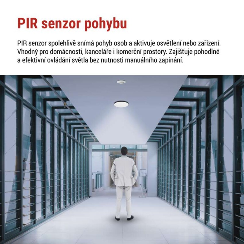 PIR senzor (pohybové čidlo) IP20 1200W, bílý