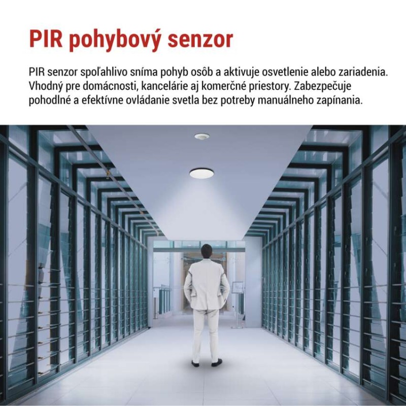 PIR senzor (pohybové čidlo) IP205 1200W, biely