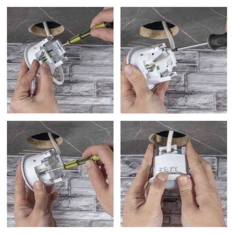 Czujnik ruchu PIR IP20 1200W biały