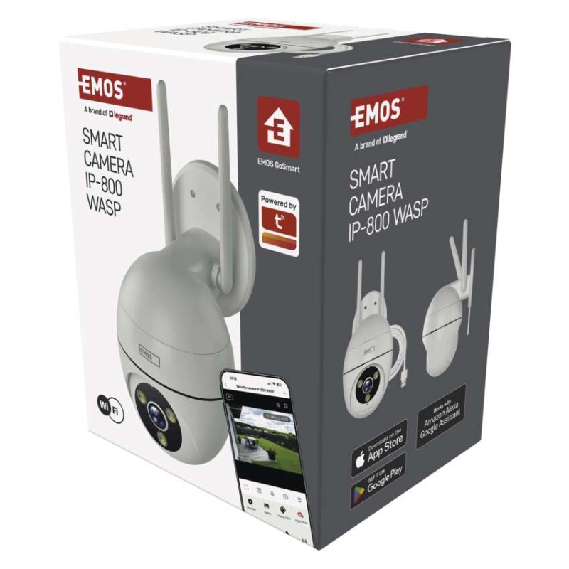 GoSmart Venkovní otočná kamera IP-800 WASP s WiFi, bílá