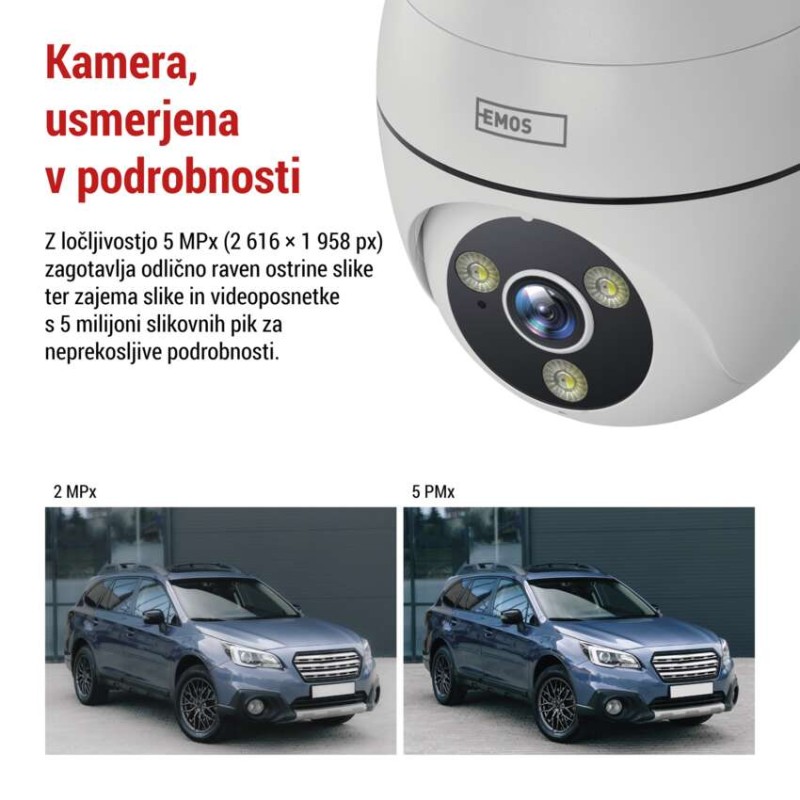 GoSmart Zunanja vrtljiva kamera IP-800 WASP, z WiFi, bela
