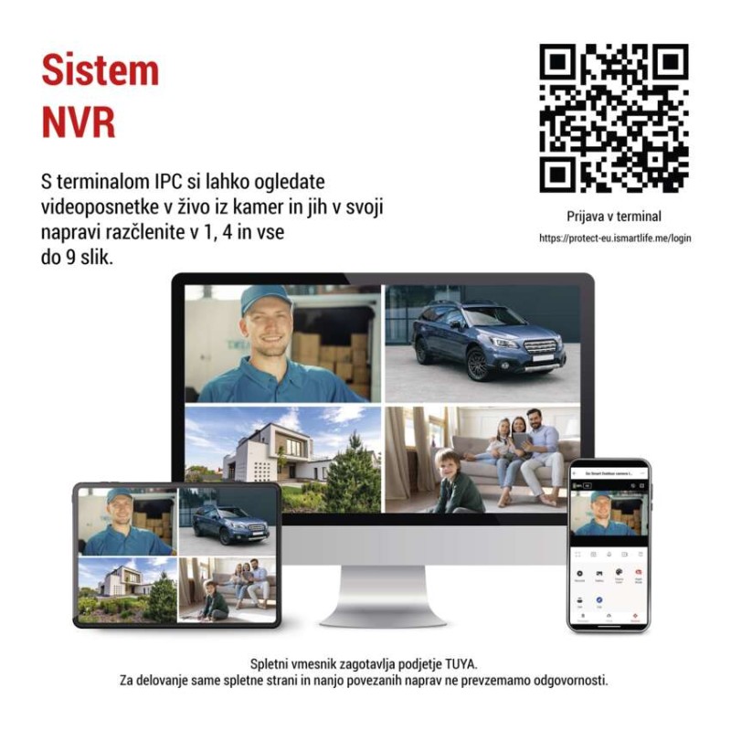 GoSmart Zunanja vrtljiva kamera IP-800 WASP, z WiFi, bela