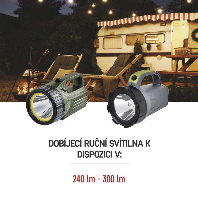 LED nabíjecí svítilna P2311, 300 lm, 2400 mAh