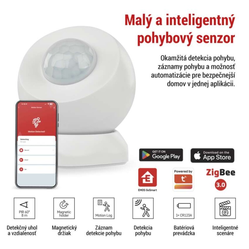 GoSmart PIR senzor (snímač pohybu) IP20, ZigBee