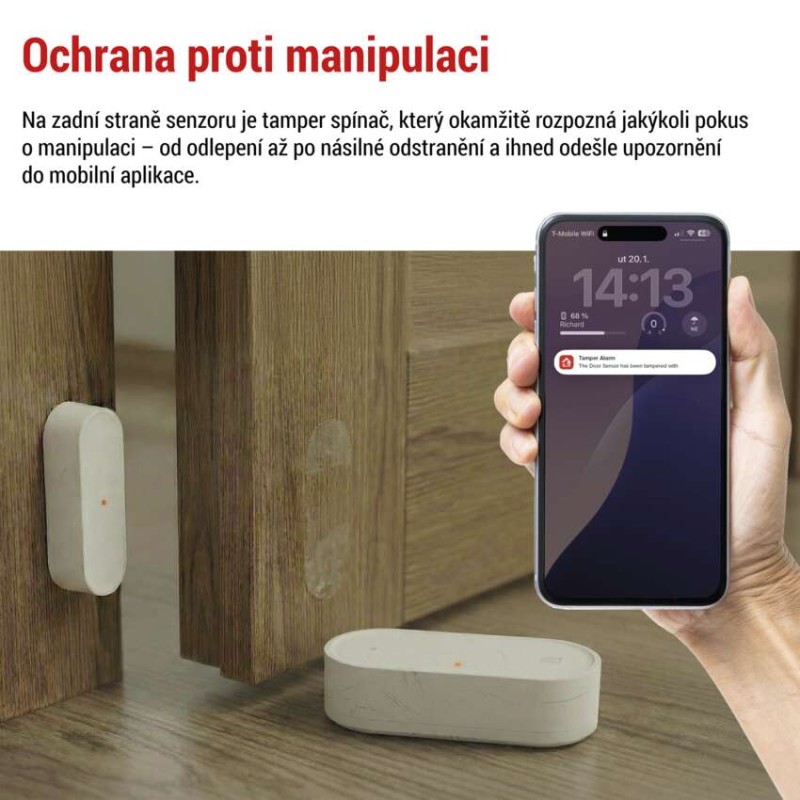 GoSmart Bezdrátový dveřní senzor IP-2011Z, ZigBee