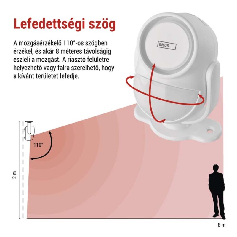 GoSmart riasztó IP‑126L GUARDIAN mozgásérzékelővel, 6× ajtó/ablak érzékelő, WiFi