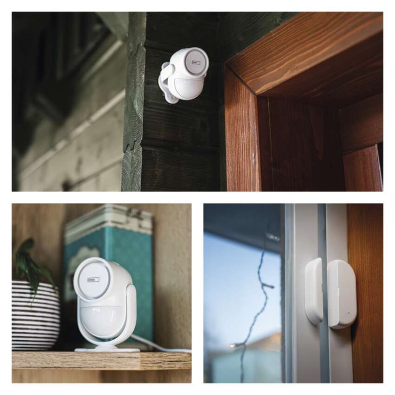 Alarm GoSmart IP‑126L GUARDIAN z czujnikiem ruchu, 6× czujników drzwi/okien, WiFi