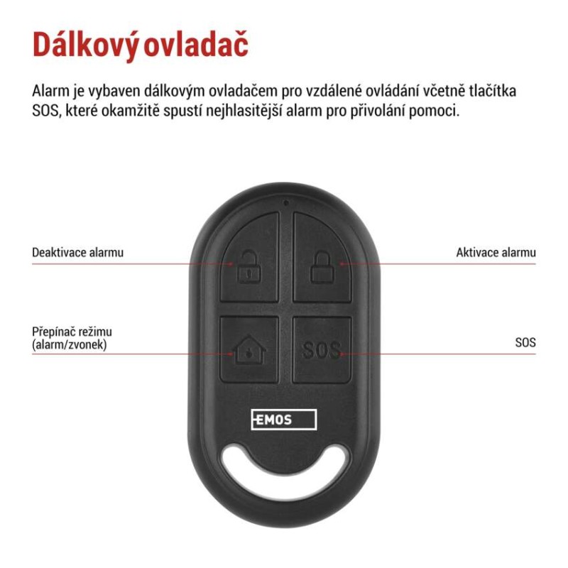 Alarm s pohybovým čidlem EM‑125L PROTECTOR