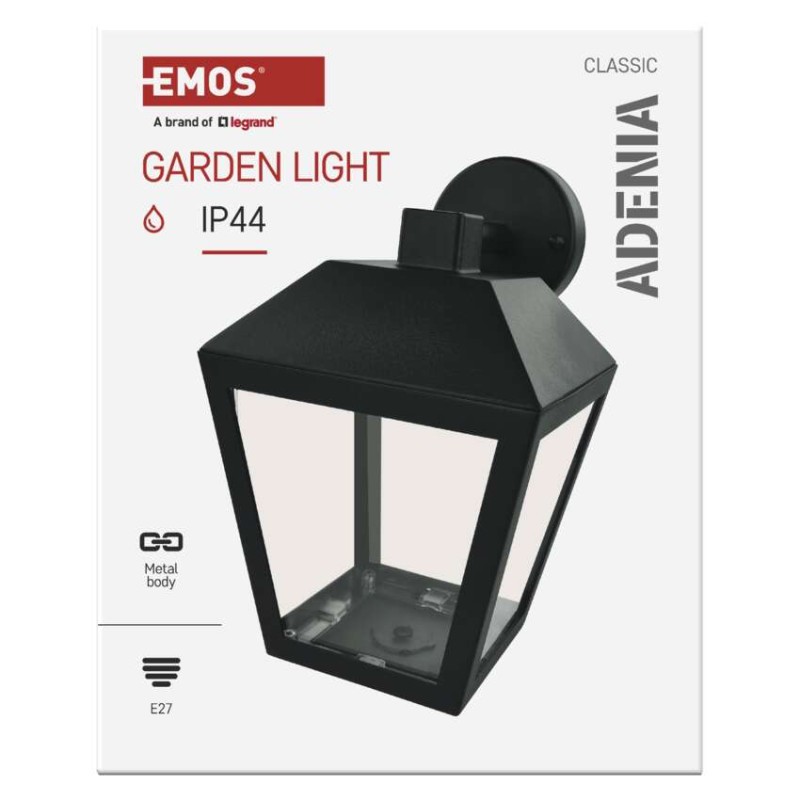 Záhradné nástenné svietidlo ADENIA, 18 x 15 x 24,5 cm, 1 x E27, 15 W