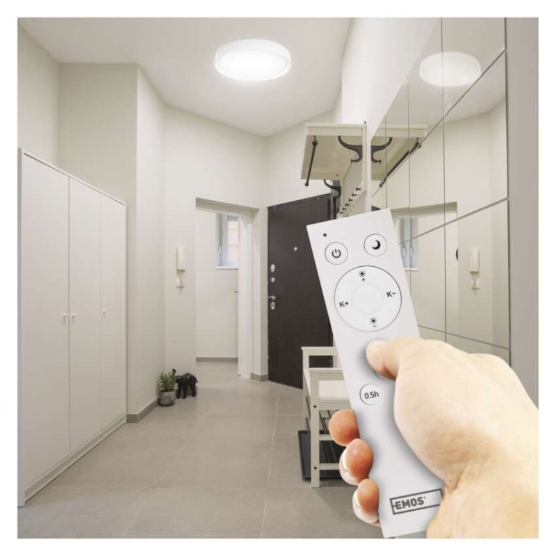 LED-valgusti ILVI 40 cm, 30 W, soe-külm valge, puldiga muudetava valgustugevusega