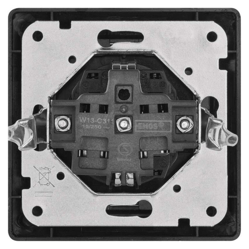 Viena kontaktligzda, antracīta 