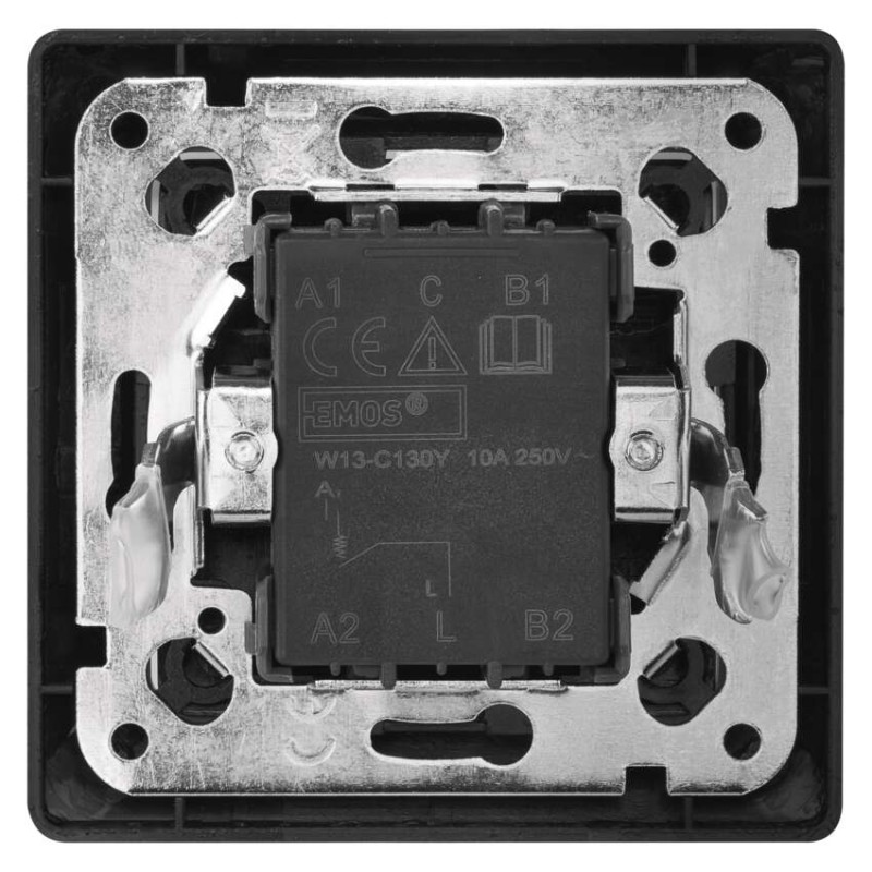 Spiedpogas slēdzis 1/0, antracīta