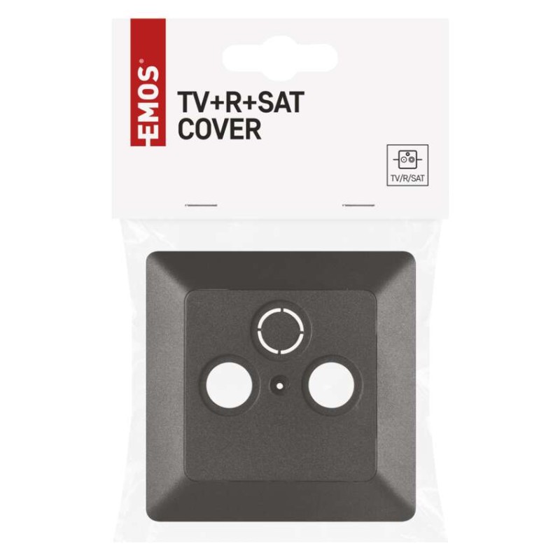 Kryt TV+R+SAT, antracit