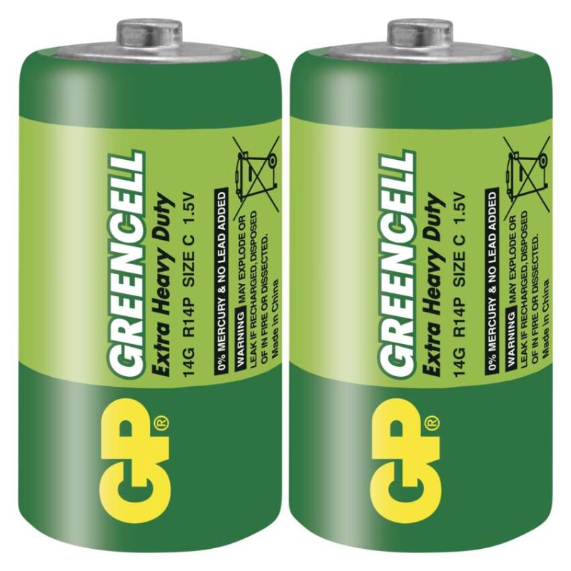 GP Bateria cynkowa GREENCELL C (R14) 2 szt.