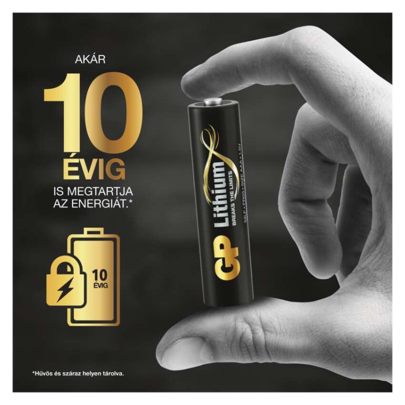 GP Lítium elem HR03 (AAA) 2db/bliszter