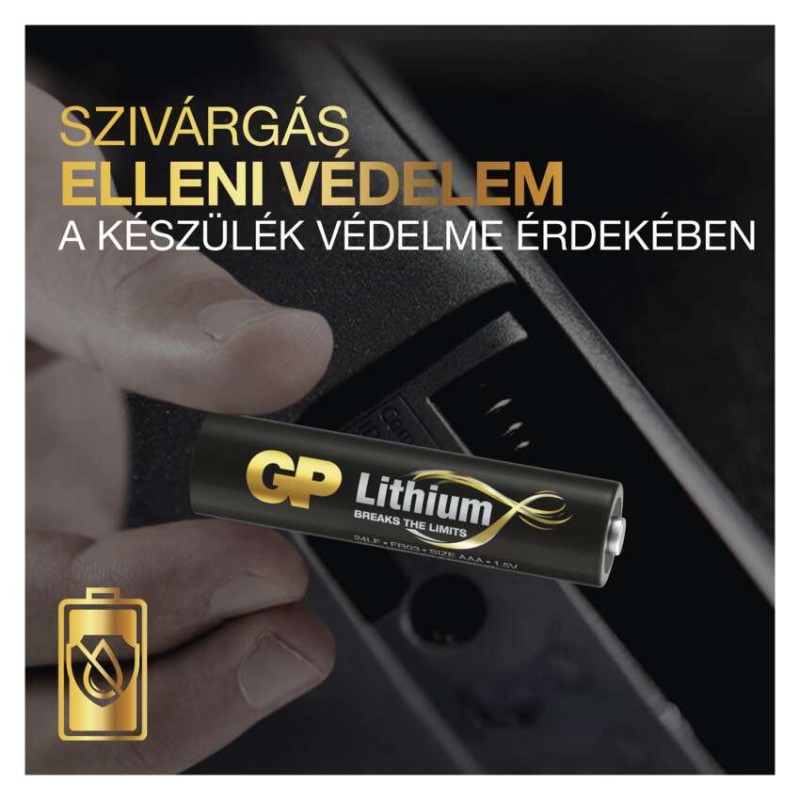 GP Lítium elem HR03 (AAA) 2db/bliszter