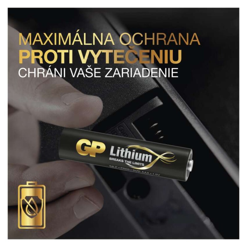 Lítiová batéria GP FR03 (AAA), 2 ks