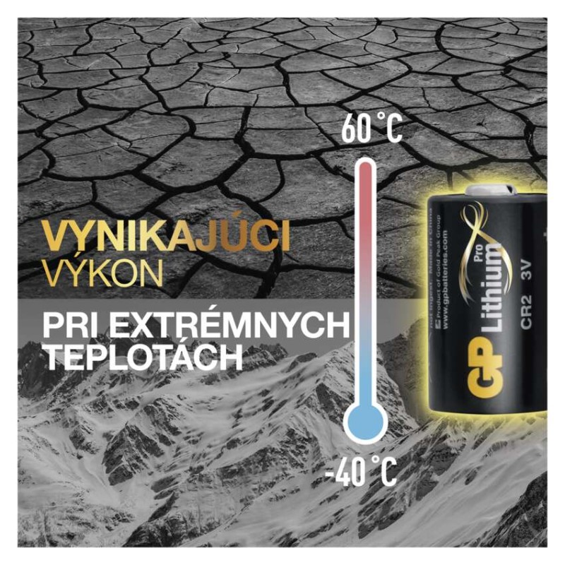 Lítiová batéria GP CR2, 1 ks