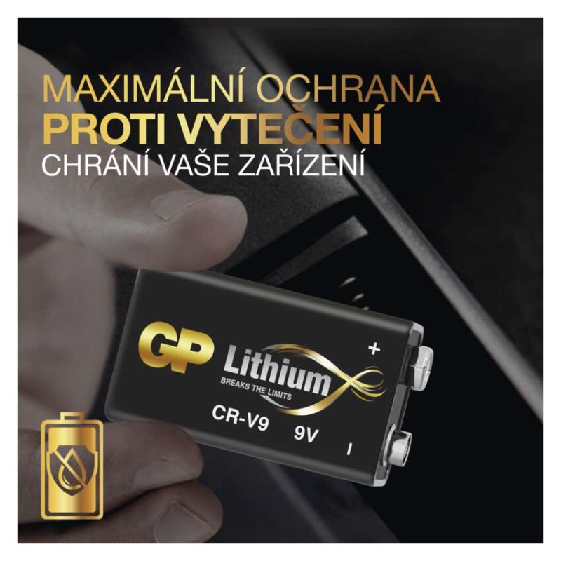 Lithiová baterie GP 9V (CR-V9), 1 ks