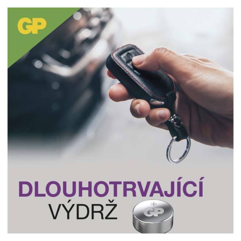 Alkalická knoflíková baterie GP A76F (LR44), 2 ks