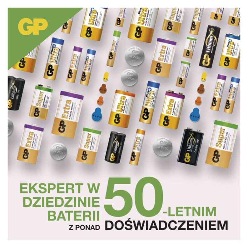 GP Ultra Plus Bateria alkaliczna guzikowa A76F (LR44) 1 szt.