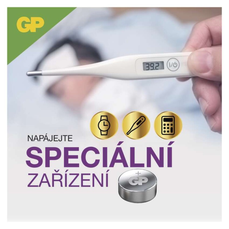 Alkalická knoflíková baterie GP A76F (LR44)