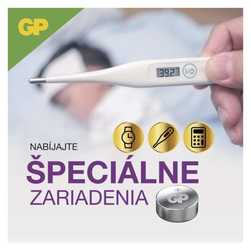 Alkalická gombíková batéria GP Ultra Plus LR44 (A76F), 5 ks