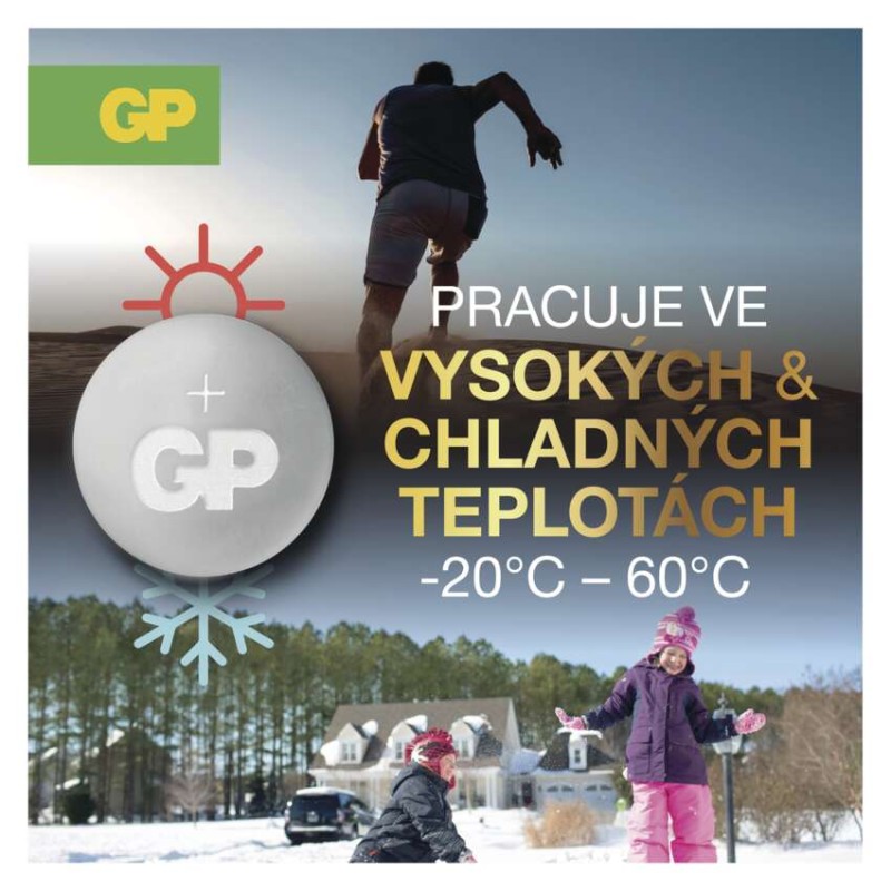 Lithiová knoflíková baterie GP CR1616, 5 ks