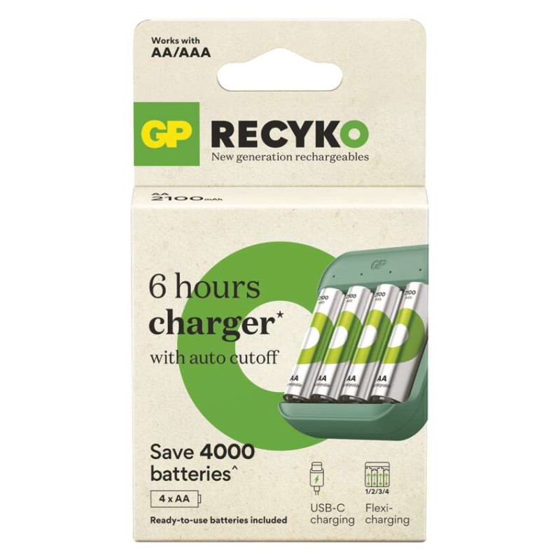 GP Akkumulátor töltő ReCyko B423 4× AA GP ReCyko 2100 mAh
