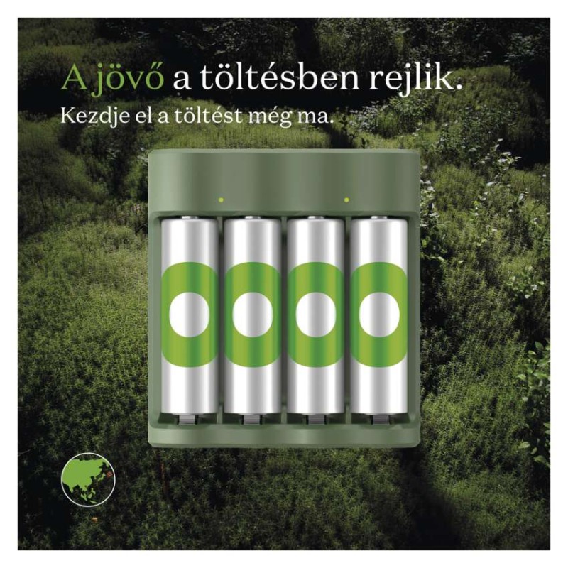 GP Akkumulátor töltő Eco E441+4xAA ReCyko 2100mAh