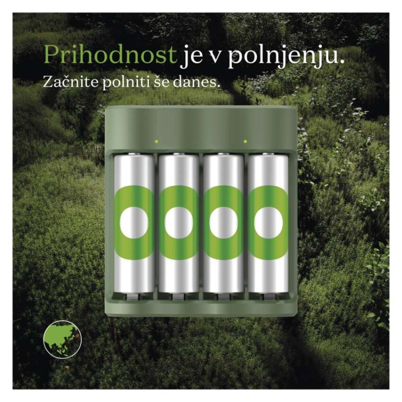 GP polnilec baterij Eco E441 + 4× AA GP ReCyko 2100