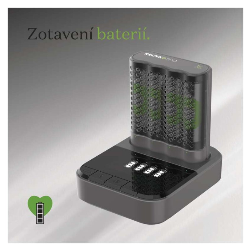 Nabíječka baterií GP Pro P461 + 4× AA ReCyko Pro + DOCK