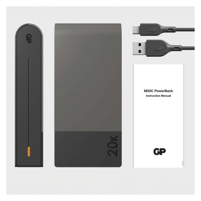 GP Powerbank M2+ Series 20000mAh M10C szary /*MPP