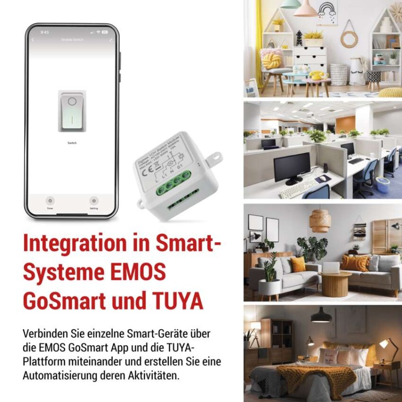 GoSmart Schaltermodul IP-2101SZ, ZigBee, 1-Kanal