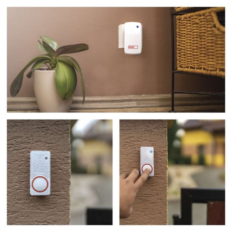 Akuta kodune juhtmevaba uksekell P5750.2T, pistik, 2 nupuga