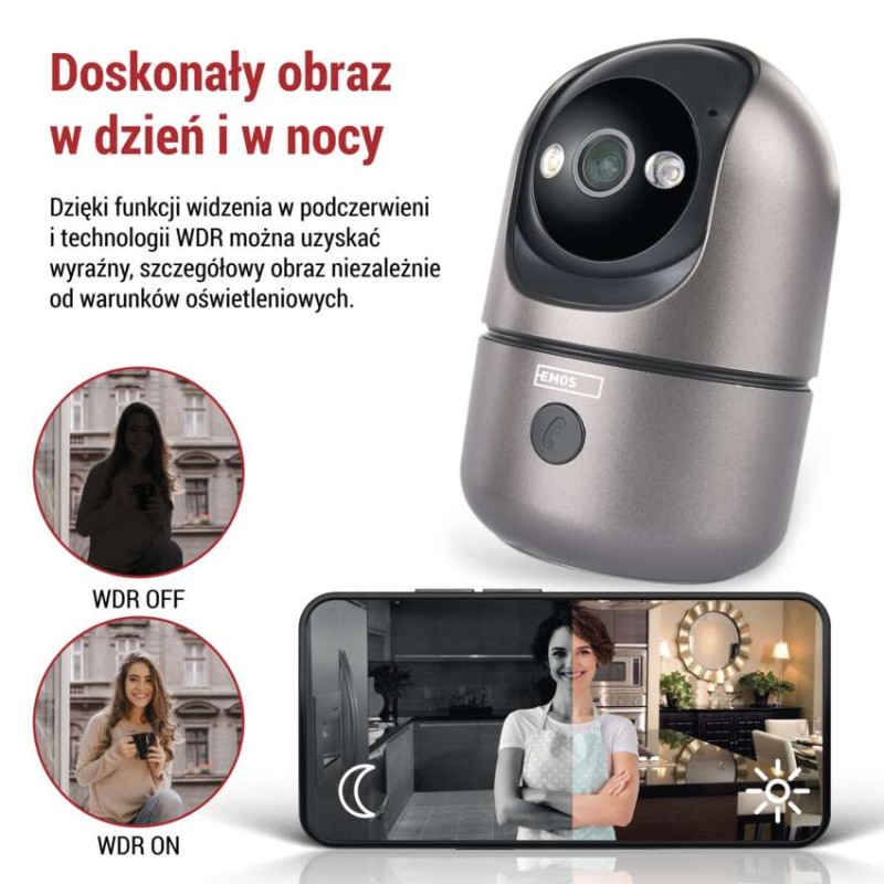 GoSmart Wewnętrzna kamera obrotowa IP‑220W z WiFi