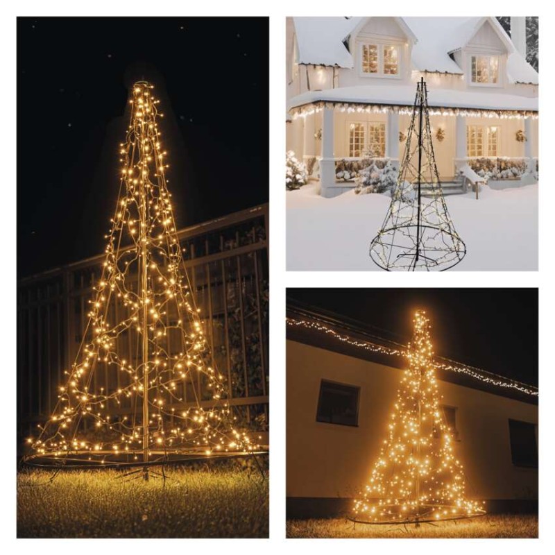 Dekoracje - drzewko 480 LED, 180 cm, ciepła biel, IP44