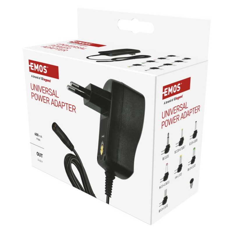 Zasilacz impulsowy 600mA z wymiennymi końcówkami